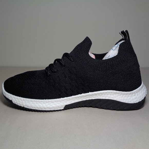 Danskin Size 8 M FREE Black Knit Lace Up Sneakers New Women's Shoes - Picture 9 of 16